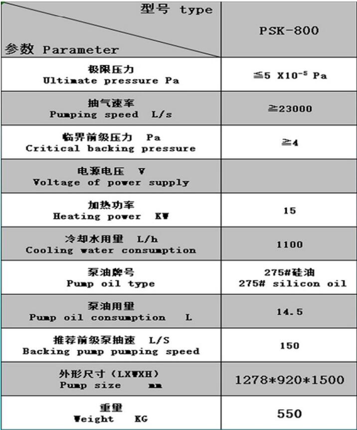 PSK系列高真空油擴(kuò)散泵  PSK-800